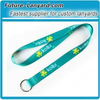 Sublimation logo keychain lanyard with split ring accessory