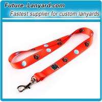 Carabiner hook lanyard with dye sublimation logo
