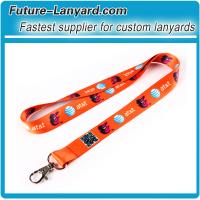 Simple lanyard with printed QR code and trigger clip