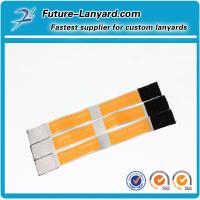 Custom logo polyester lanyard wristband with velcro